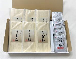 手延うどん　単品6袋　めんつゆ6袋入り(商品記号UF-03)